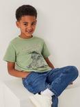 Monsoon Kids' Cotton Howdy Cowboy T-Shirt, Khaki