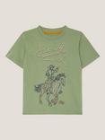 Monsoon Kids' Cotton Howdy Cowboy T-Shirt, Khaki