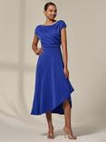 Jolie Moi Asymmetric Drape Midi Dress