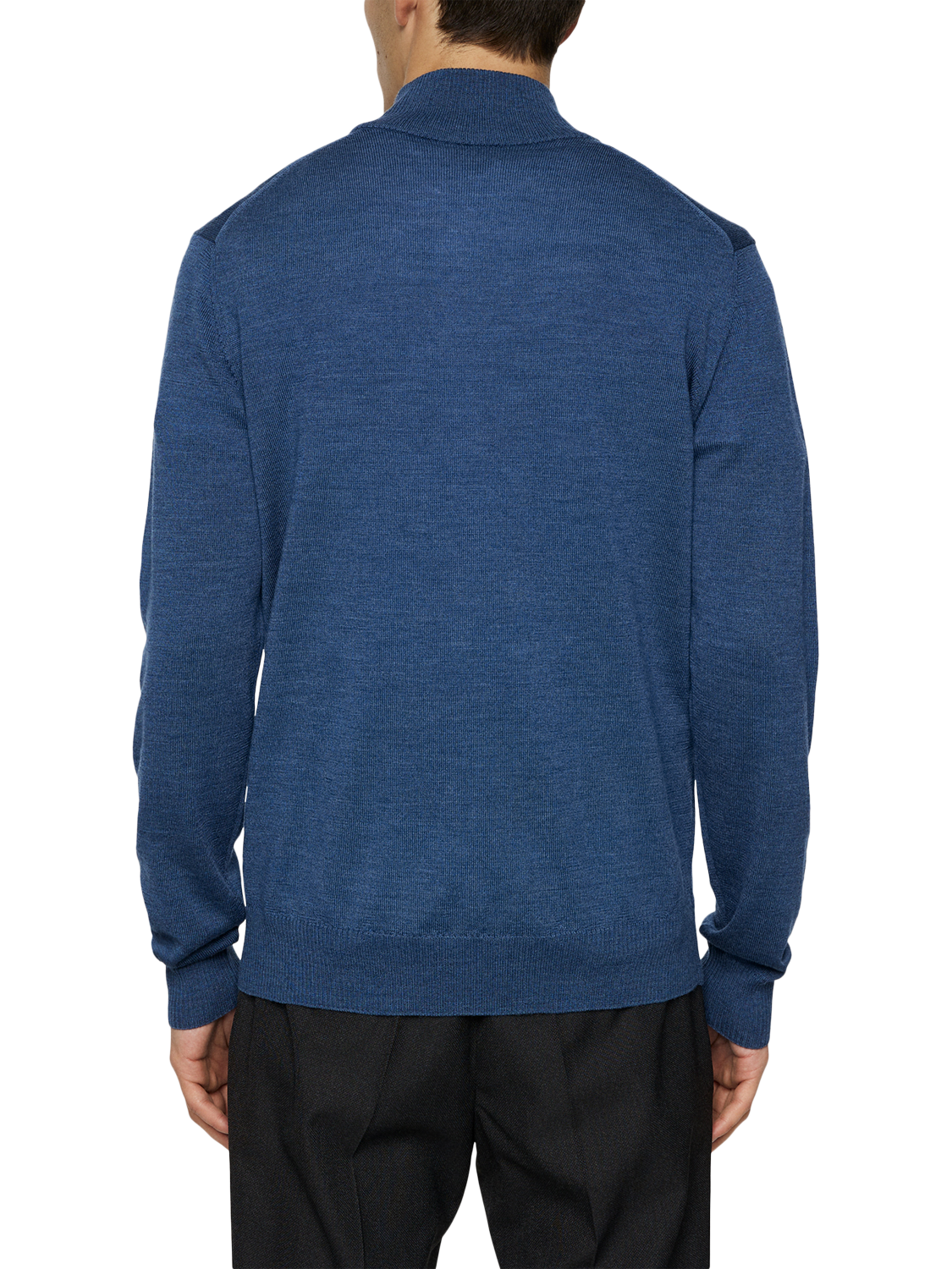 Product image 2 of 5, which shows J.Lindeberg Kiyan Wool Half-Zip Jumper, Vintage Indigo, XXL