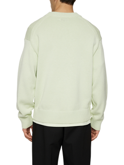 J.Lindeberg Eddy Wool Cotton Blend Crew Jumper, Ambrosia - view 2, Ambrosia