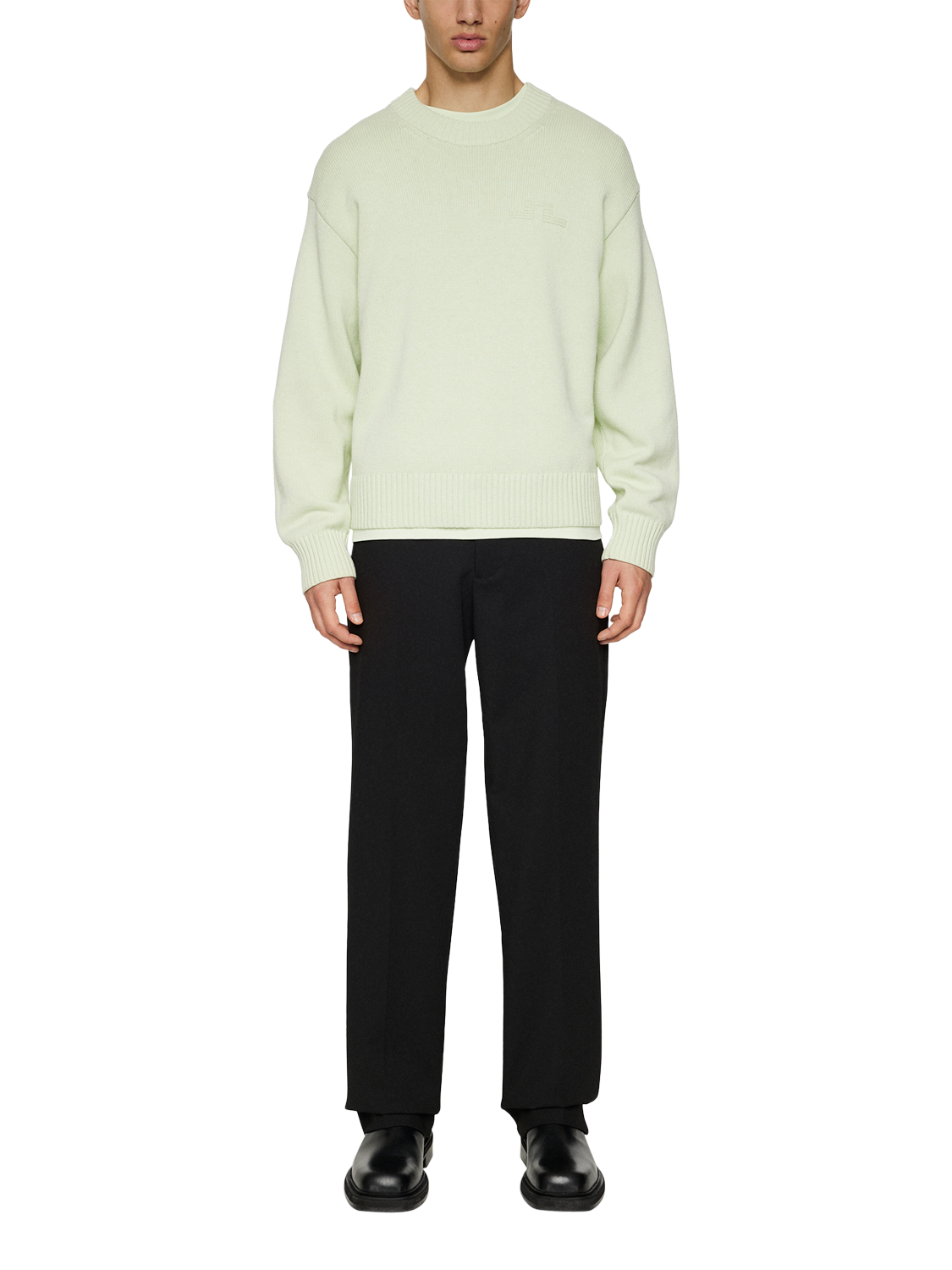 Product image 3 of 5, which shows J.Lindeberg Eddy Wool Cotton Blend Crew Jumper, Ambrosia, L