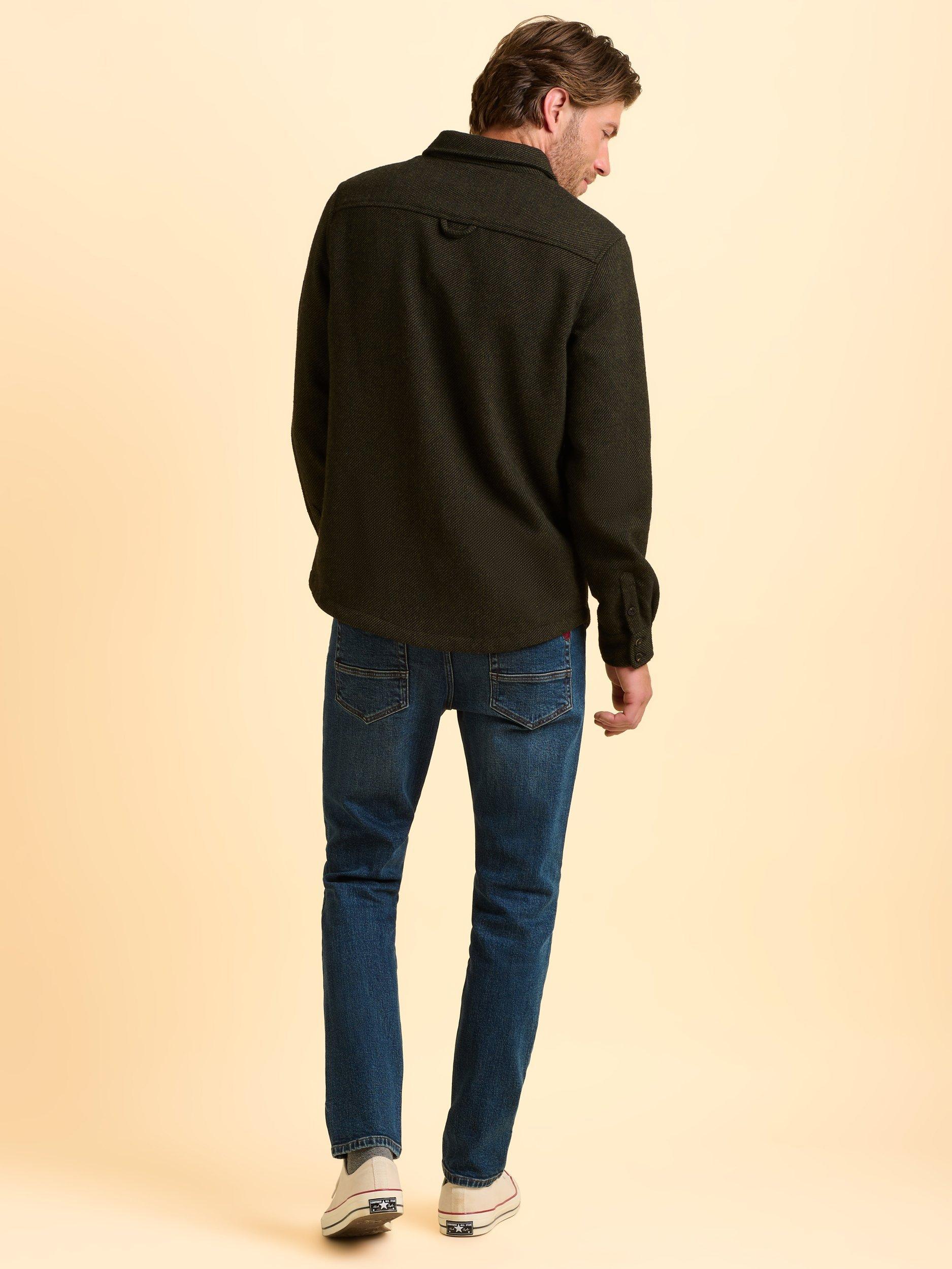 Product image 2 of 5, which shows Brakeburn Danebridge Regular Fit Herringbone Shirt, Brown, S