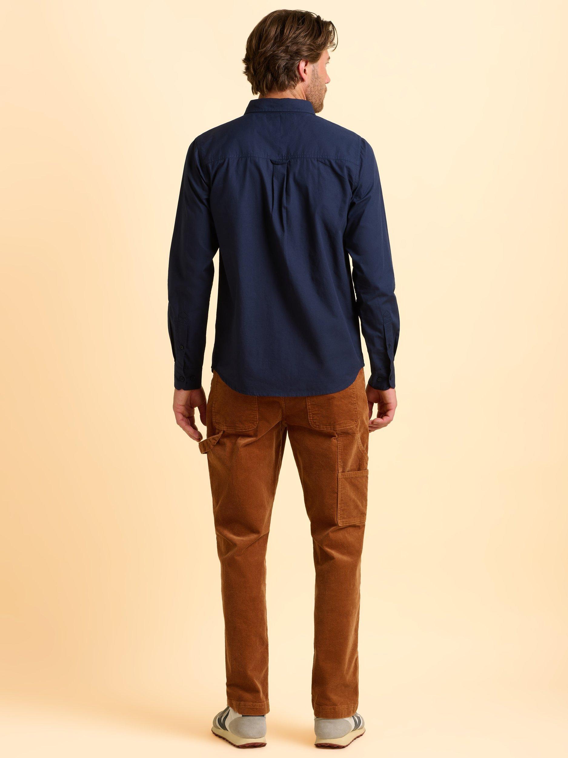 Product image 2 of 5, which shows Brakeburn Yetminster Cotton Shirt, Blue, S