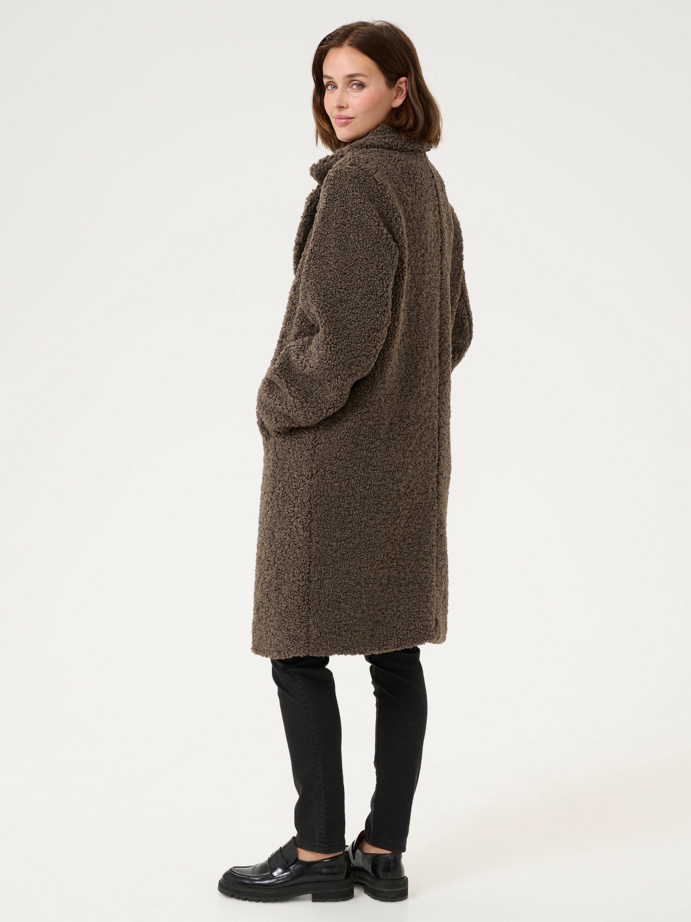 KAFFE Balmi Teddy Coat, Mid Brown