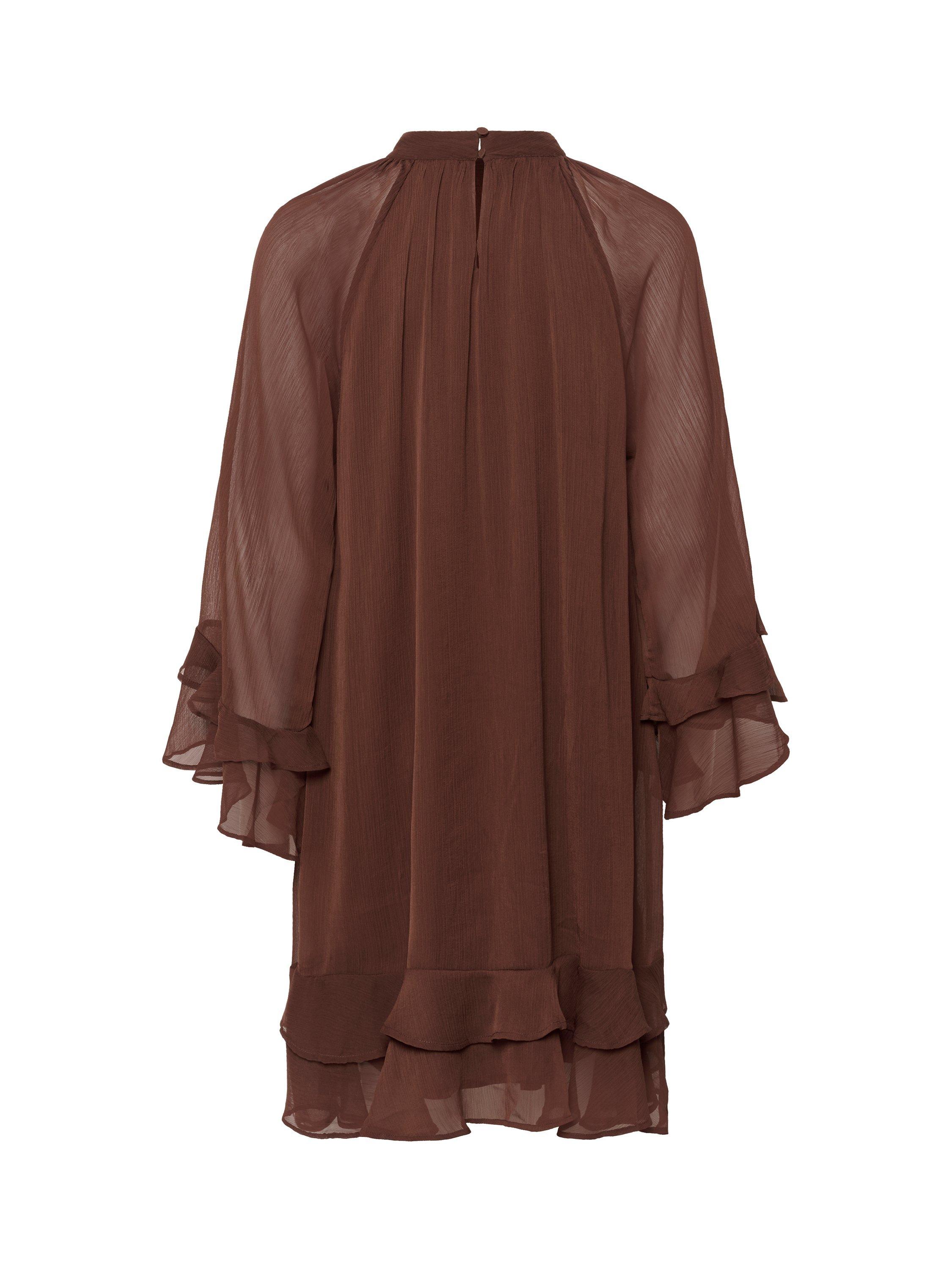 Product image 6 of 6, which shows Saint Tropez Labelle Long Sleeve Midi Dress, Chocolate Fondant, XS