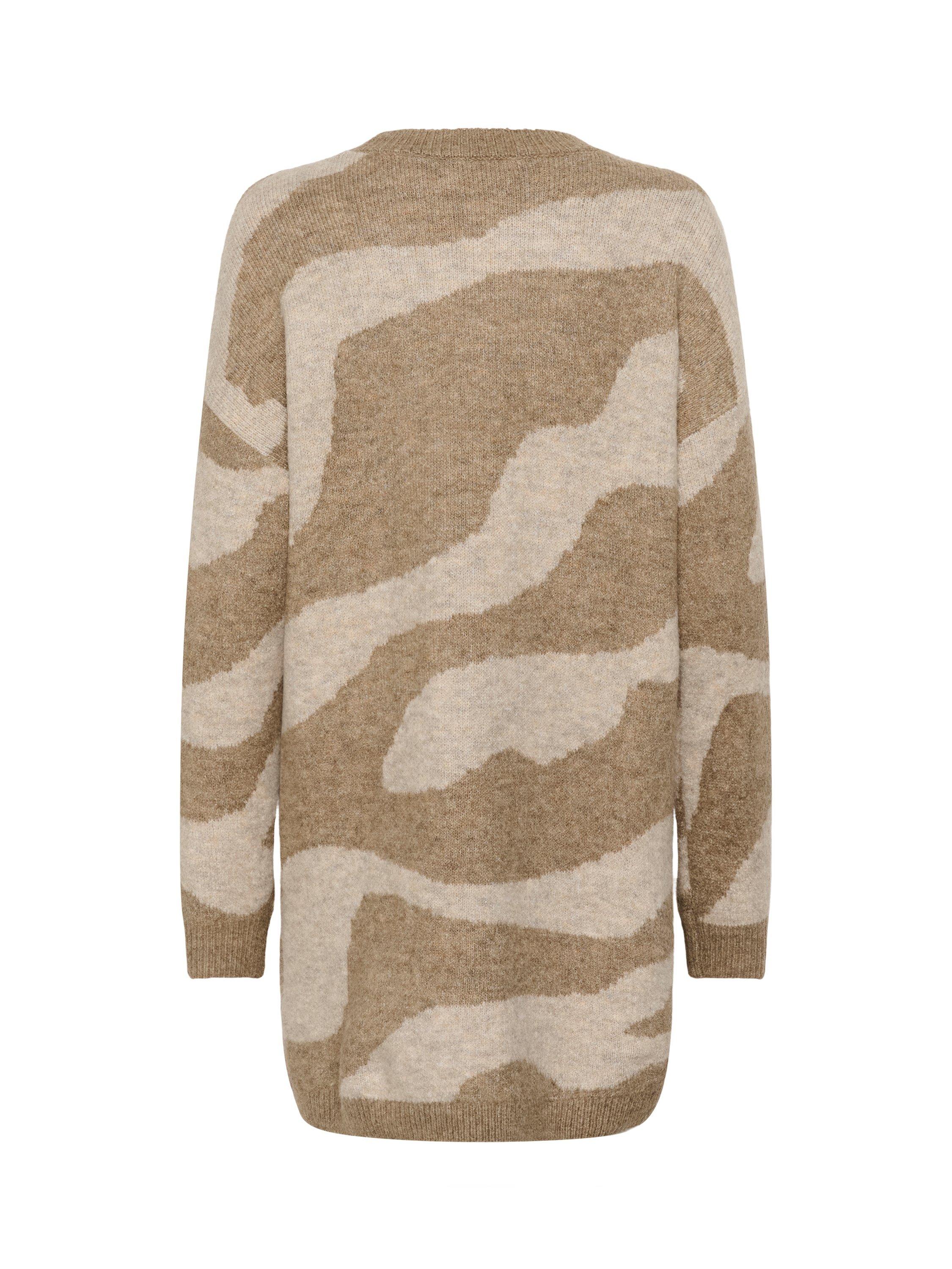Product image 6 of 6, which shows Saint Tropez MallieSZ Long Sleeve Knit Pullover Dress, Brown, S