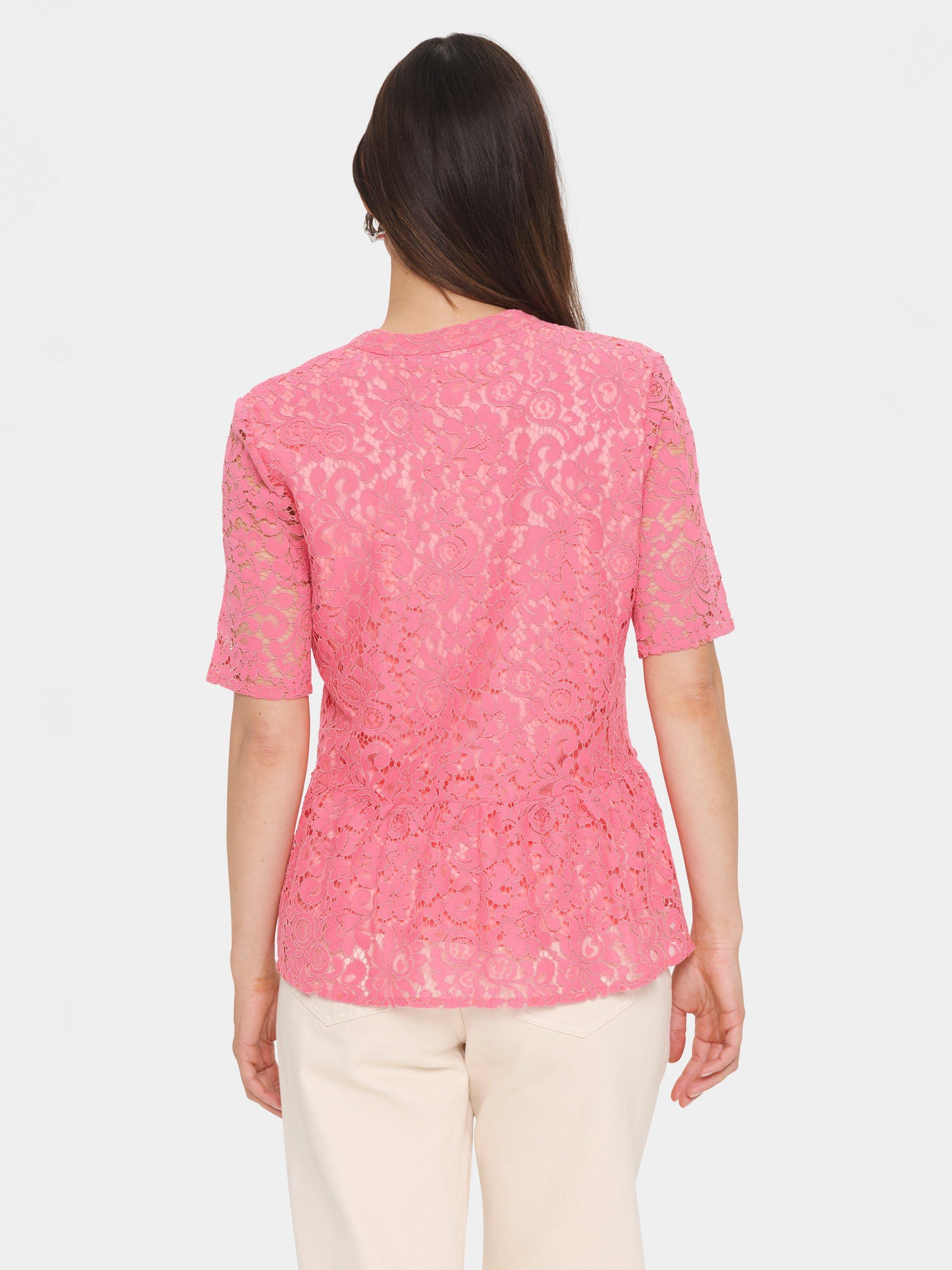 Product image 2 of 6, which shows Saint Tropez Zanna Blouse, Fruit Dove, XS