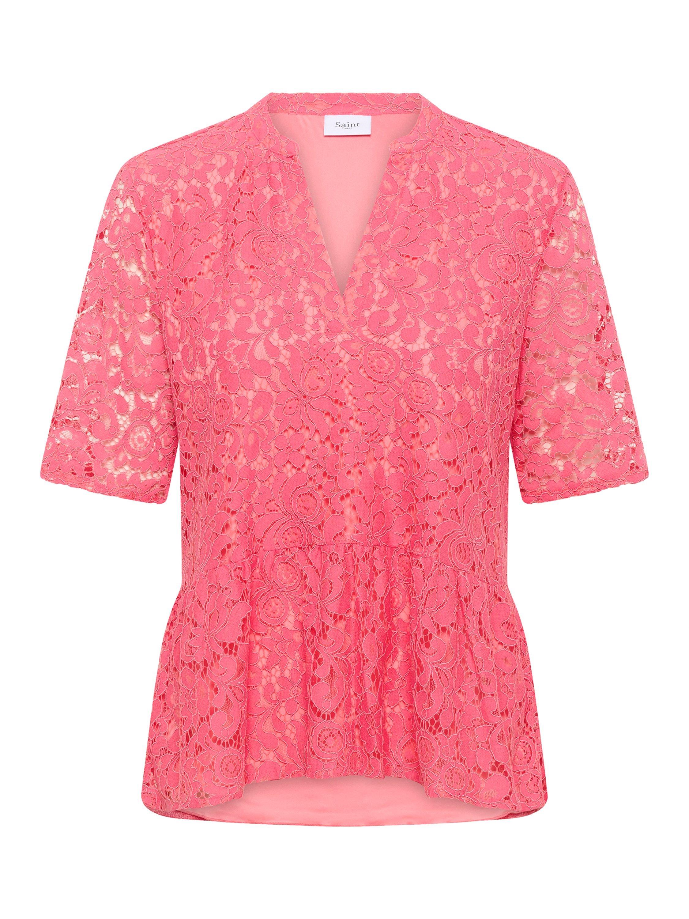 Product image 5 of 6, which shows Saint Tropez Zanna Blouse, Fruit Dove, XS