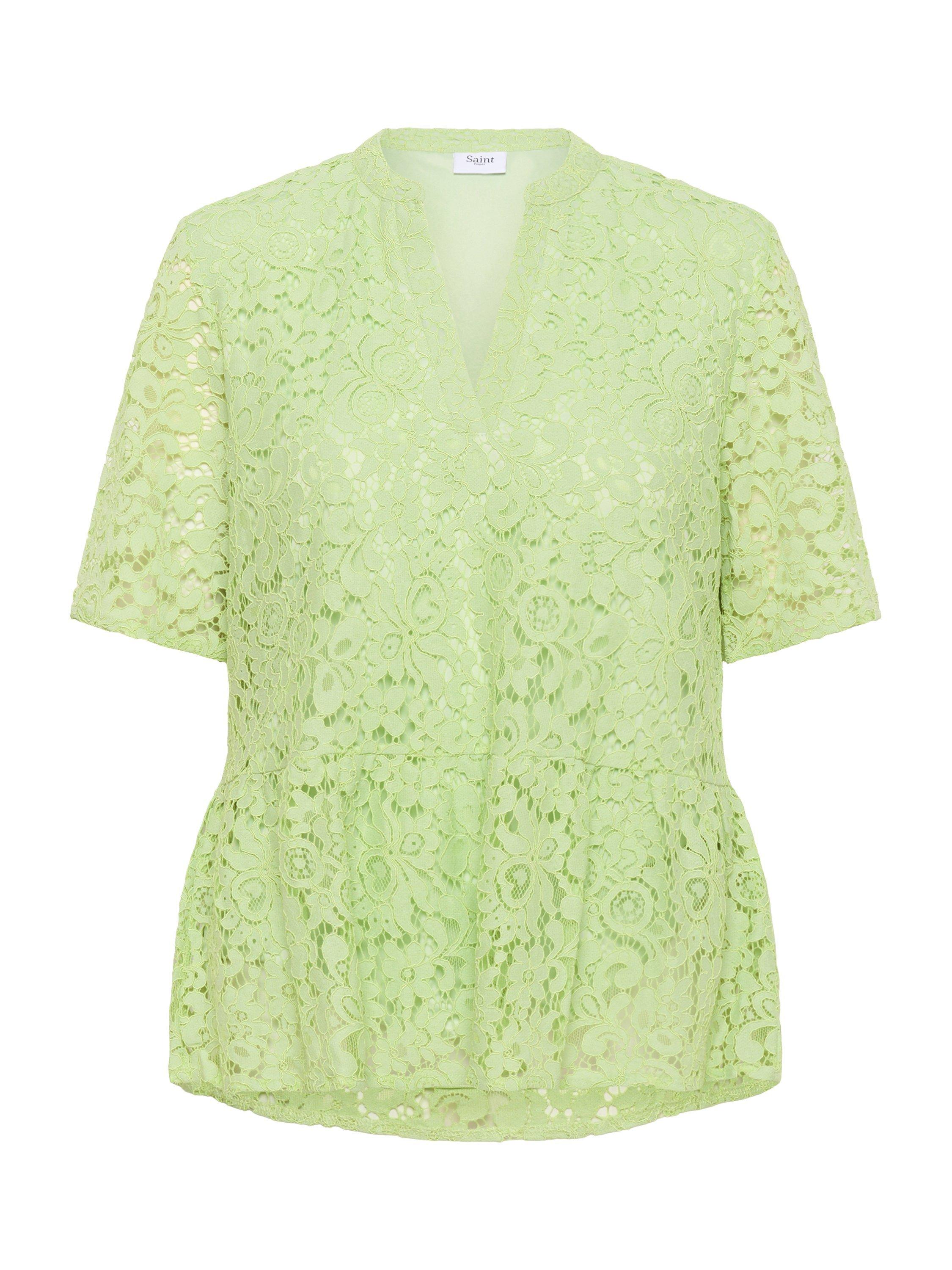 Product image 5 of 6, which shows Saint Tropez Zanna Blouse, Smoke Green, XS
