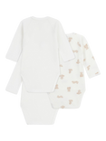 Petit Bateau Baby Cotton Bodysuits, Pack of 3