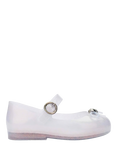 Mini Melissa Kids' Sweet Love Glitter Jelly Ballet Flats, Holographic Glass