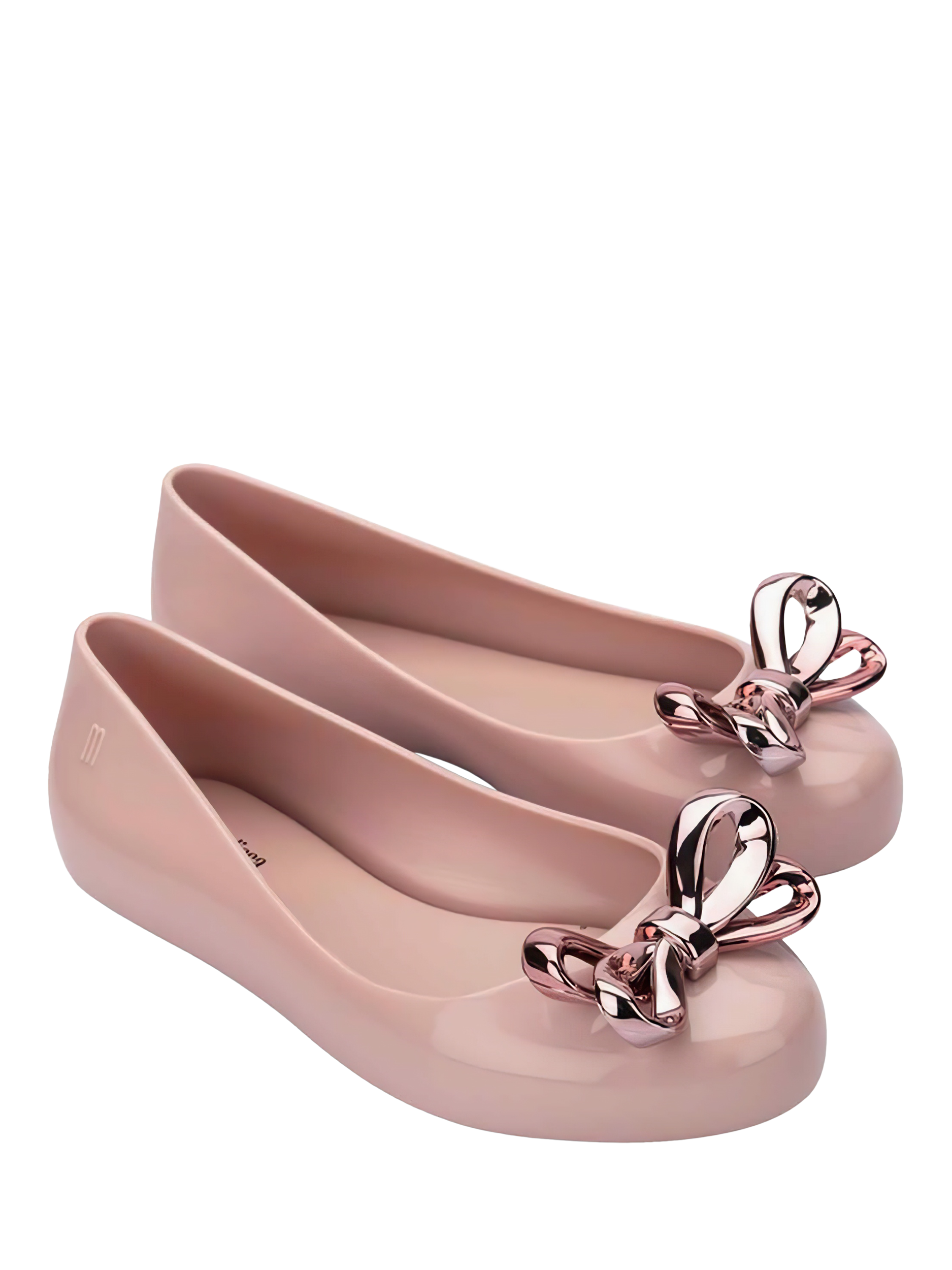 Product image 2 of 2, which shows Mini Melissa Kids' Sweet Love Glam Jelly Ballet Flats, Pink, 10 Jnr