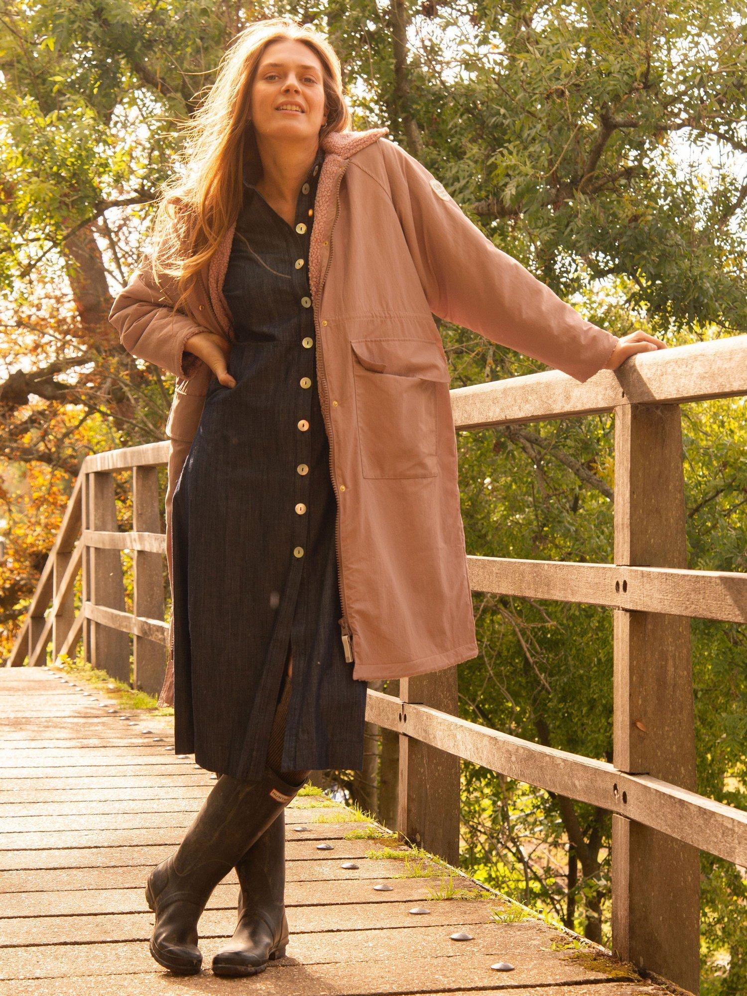 Product image 2 of 9, which shows Cape Cove Embrace Water Resistant Coat, Pink, XS