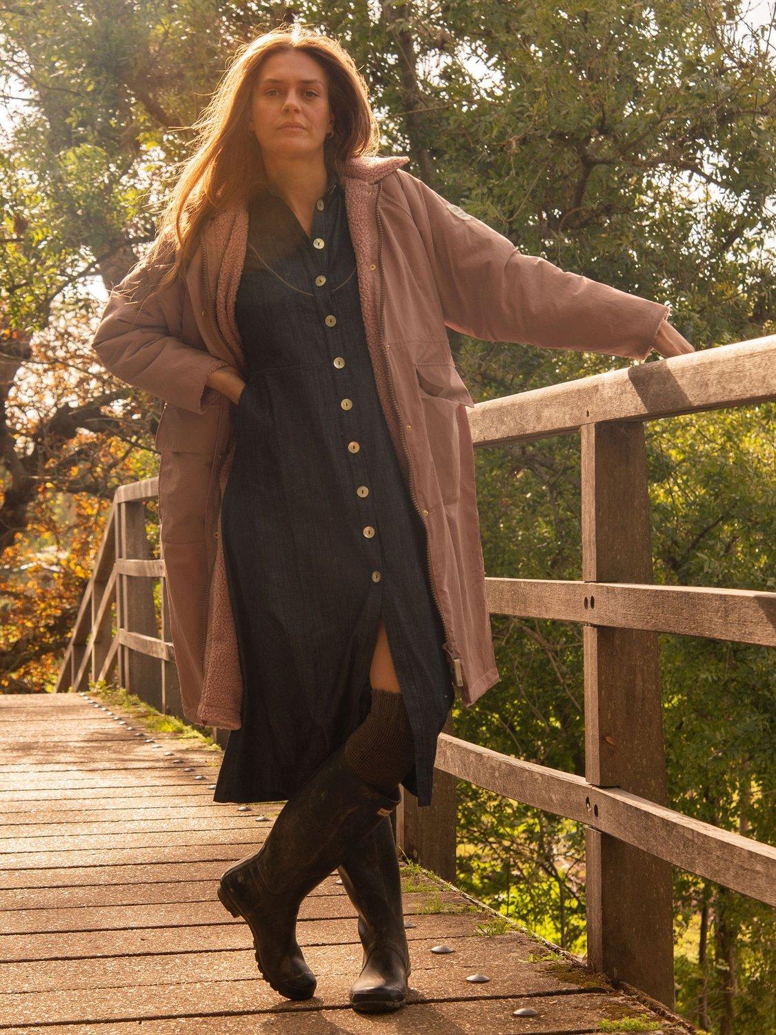 Product image 3 of 9, which shows Cape Cove Embrace Water Resistant Coat, Pink, XS