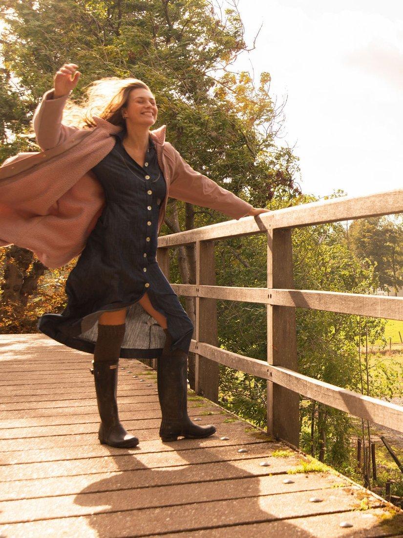 Product image 4 of 9, which shows Cape Cove Embrace Water Resistant Coat, Pink, XS