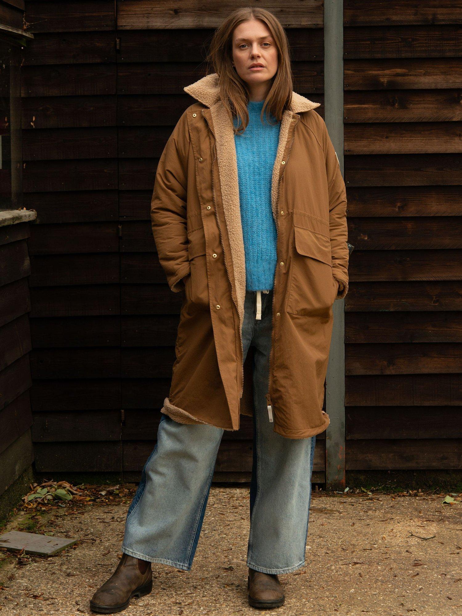 Product image 2 of 7, which shows Cape Cove Embrace Water Resistant Coat, Brown, XS