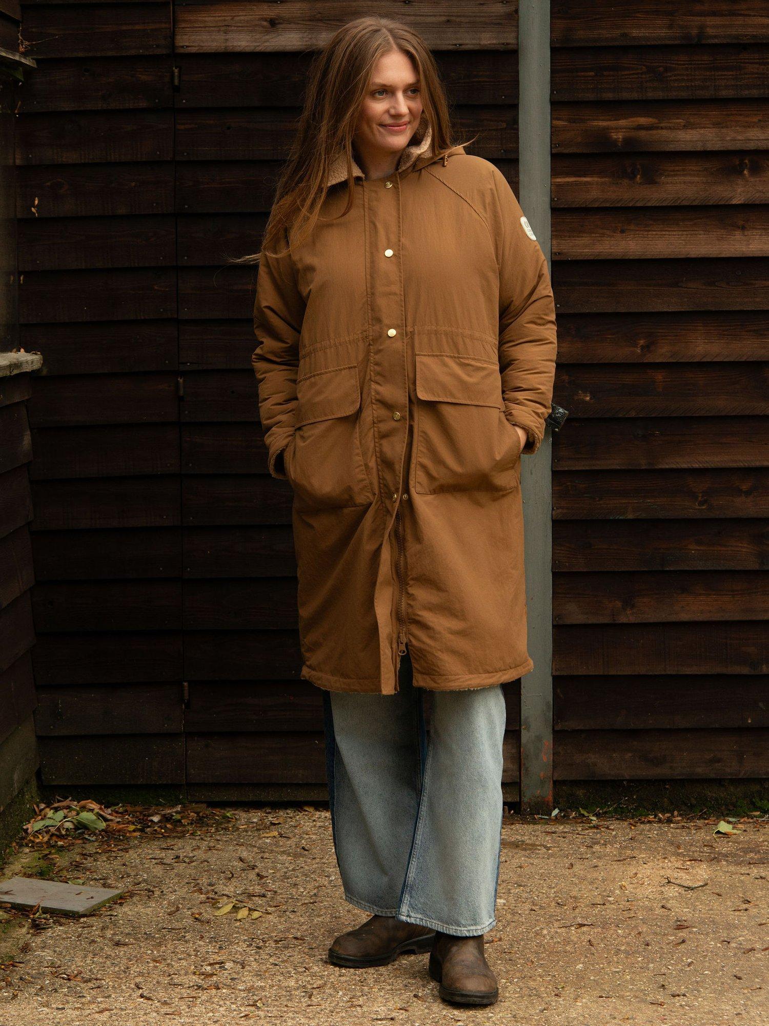 Product image 3 of 7, which shows Cape Cove Embrace Water Resistant Coat, Brown, XS