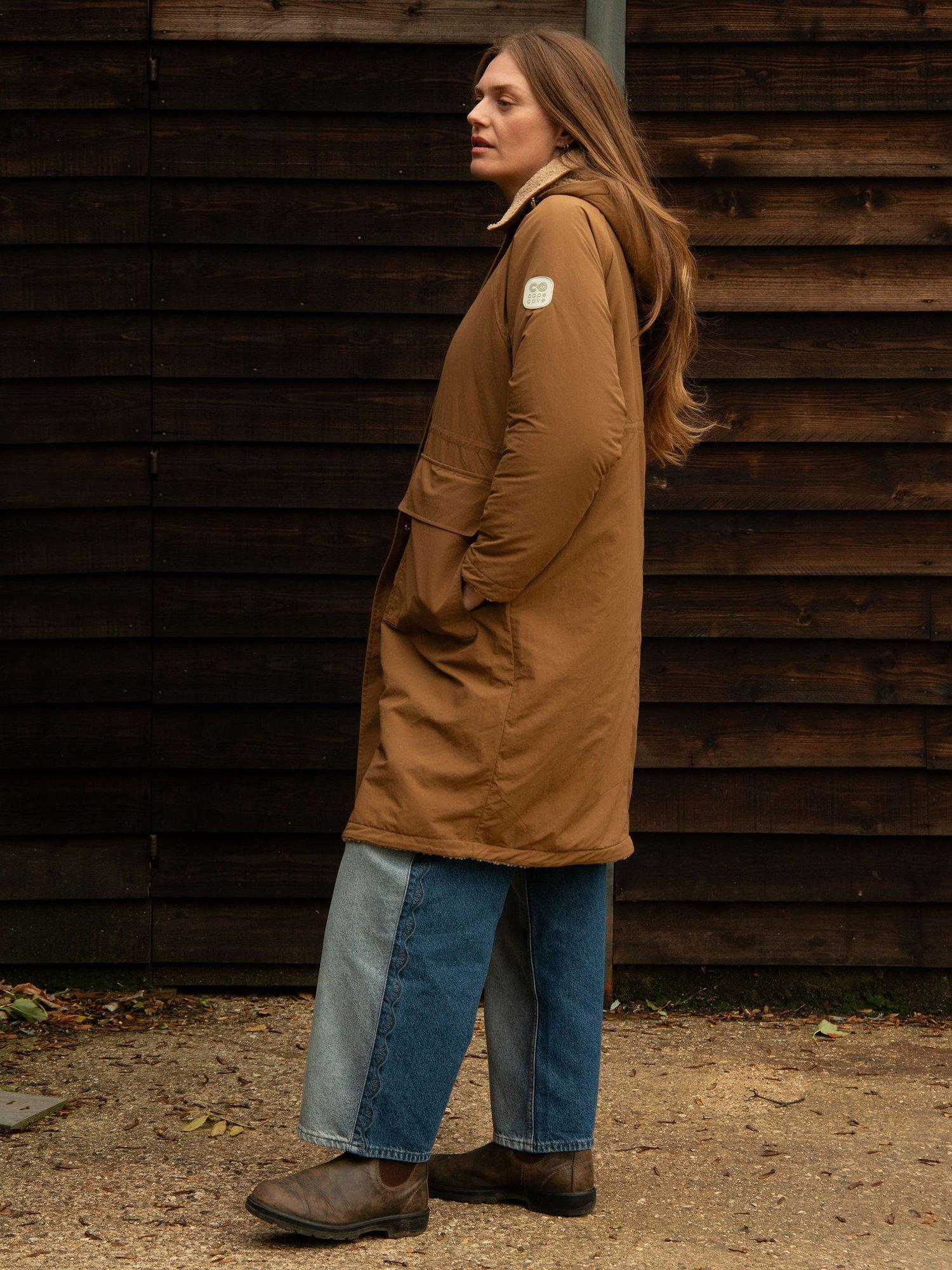 Product image 4 of 7, which shows Cape Cove Embrace Water Resistant Coat, Brown, XS