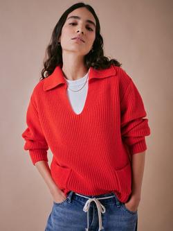 Cape Cove Cowrie Pure Merino Wool Jumper, Red
