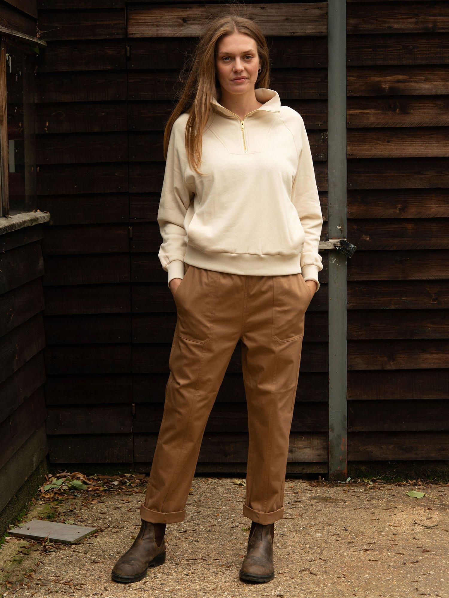 Product image 1 of 6, which shows Cape Cove Tarot Boxy Sweatshirt, Cream, XS