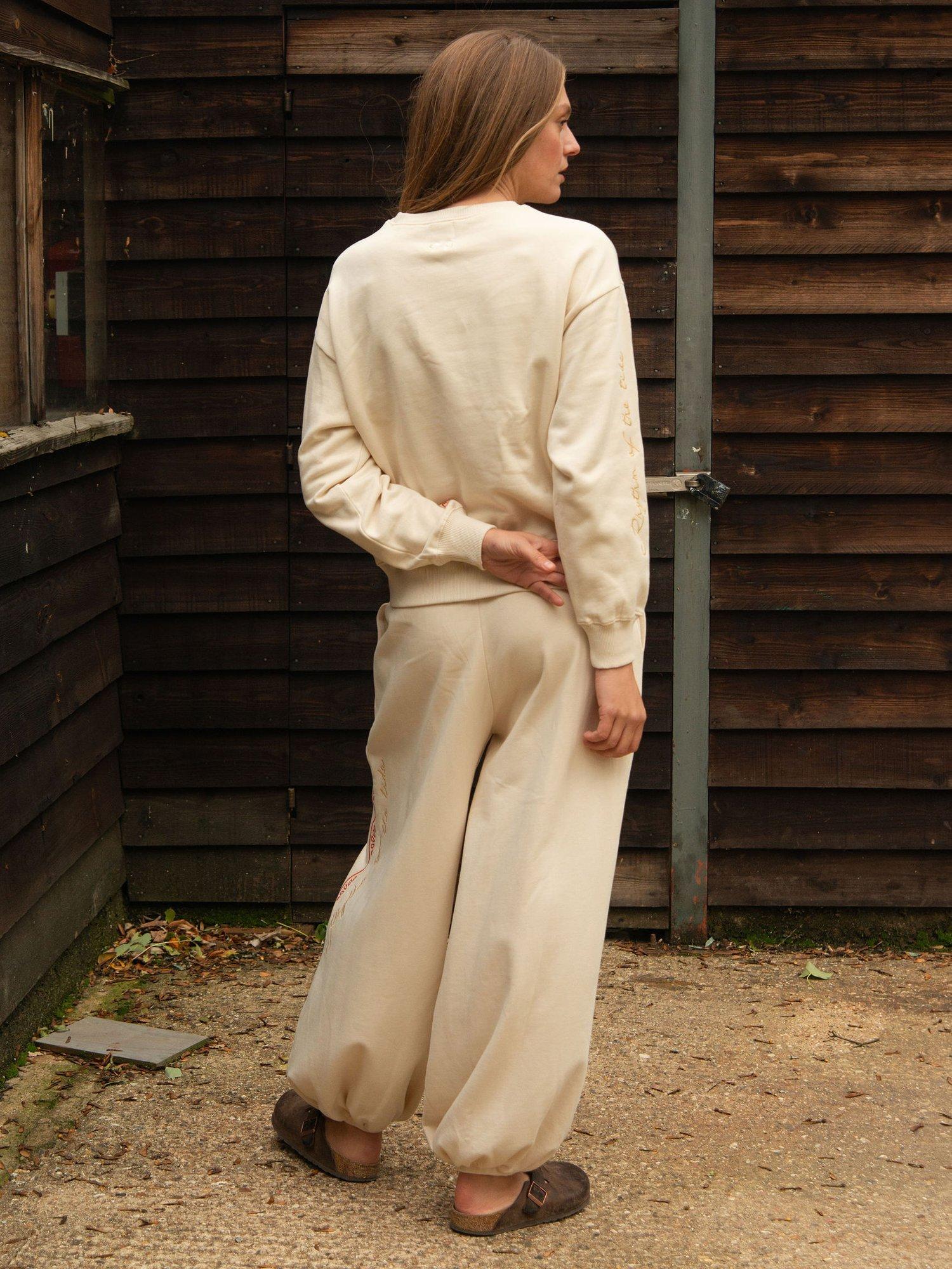 Product image 7 of 11, which shows Cape Cove Rhythm Cotton Sweatshirt, White/Red, XS