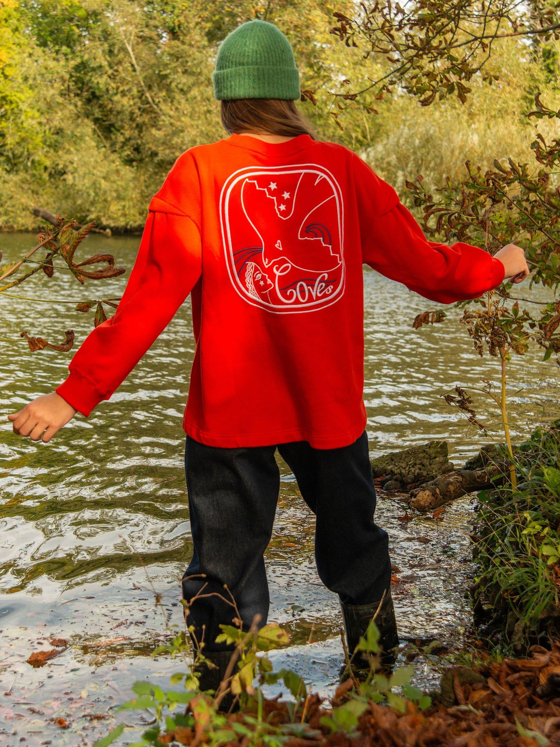 Product image 3 of 8, which shows Cape Cove Tarot Sweatshirt, Red, XS