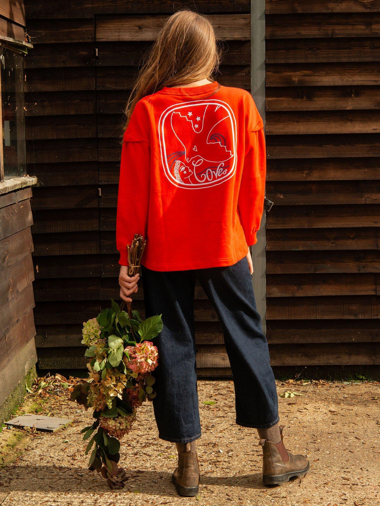 Product image 7 of 8, which shows Cape Cove Tarot Sweatshirt, Red, XS
