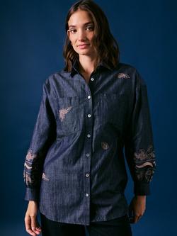 Cape Cove Forage Denim Shirt, Blue - view 2, Blue