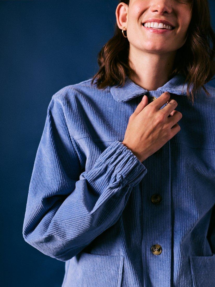 Product image 3 of 7, which shows Cape Cove Corduroy Short Jacket, Blue, XS