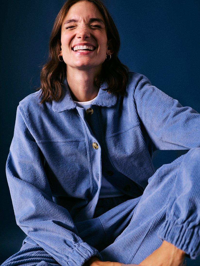 Product image 4 of 7, which shows Cape Cove Corduroy Short Jacket, Blue, XS