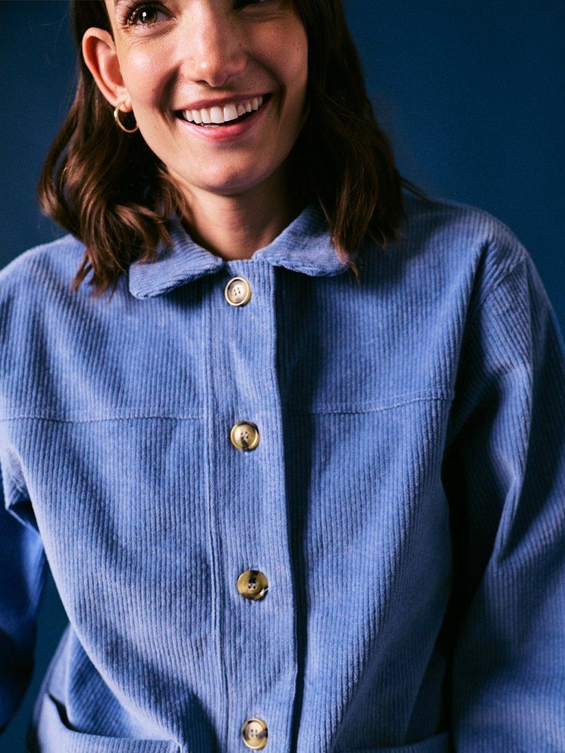 Product image 6 of 7, which shows Cape Cove Corduroy Short Jacket, Blue, XS