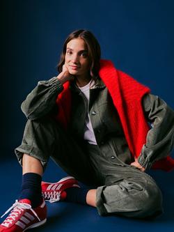 Cape Cove Corduroy Short Jacket - view 2, Dark Green