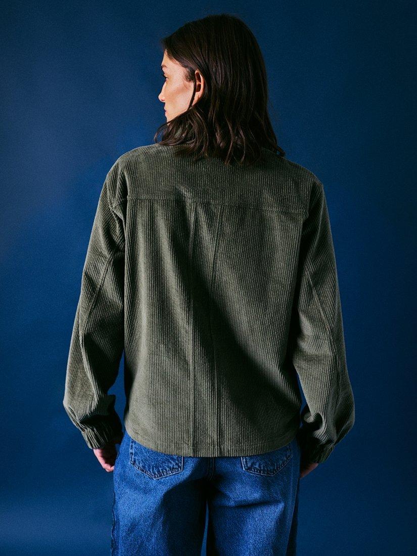 Product image 6 of 7, which shows Cape Cove Corduroy Short Jacket, Dark Green, XS