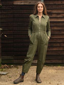 Cape Cove Zip Barrel Leg Jumpsuit, Olive, Olive
