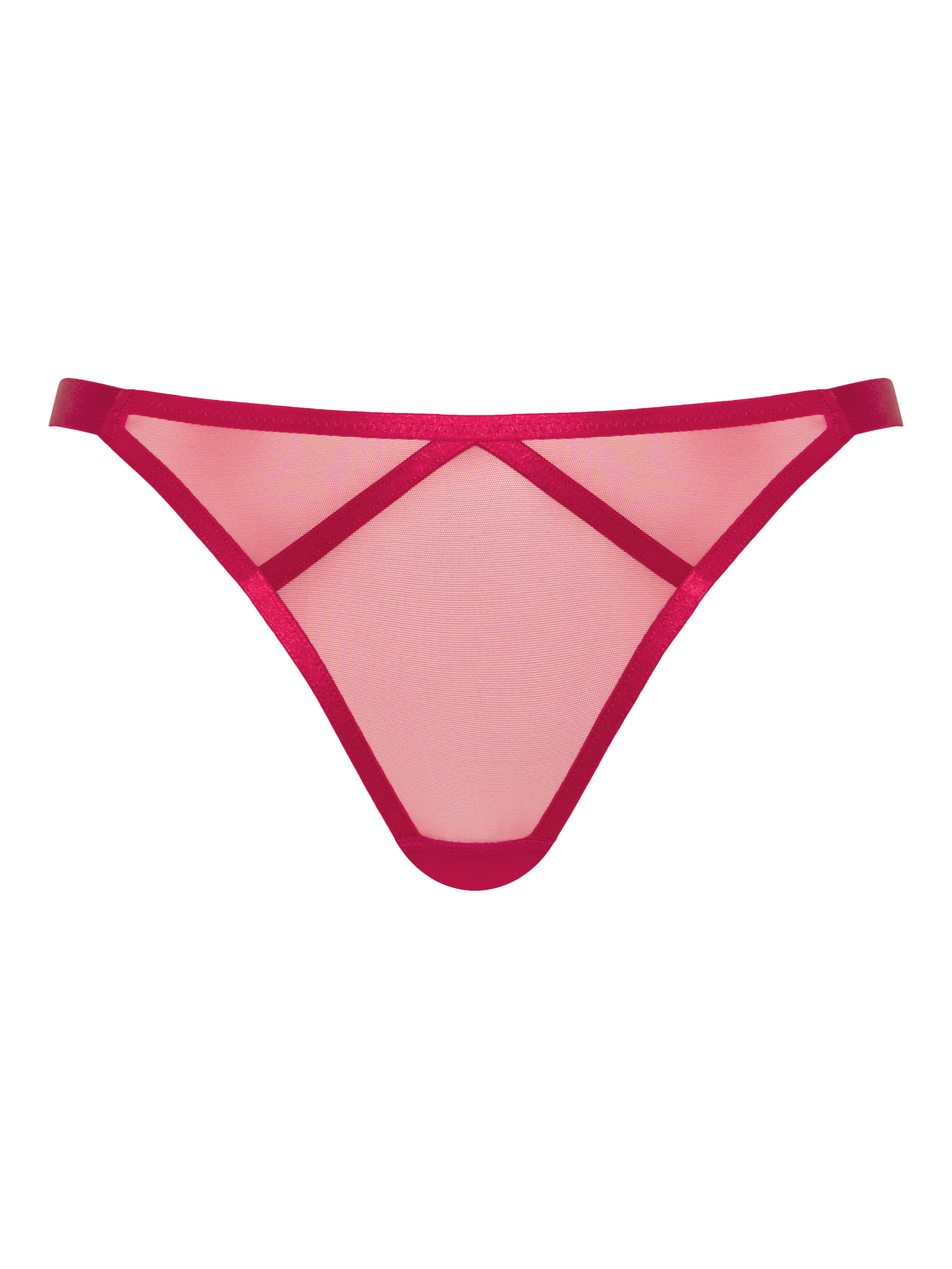Product image 7 of 7, which shows Curvy Kate Loved Up Brazilian Knickers, Crimson, S