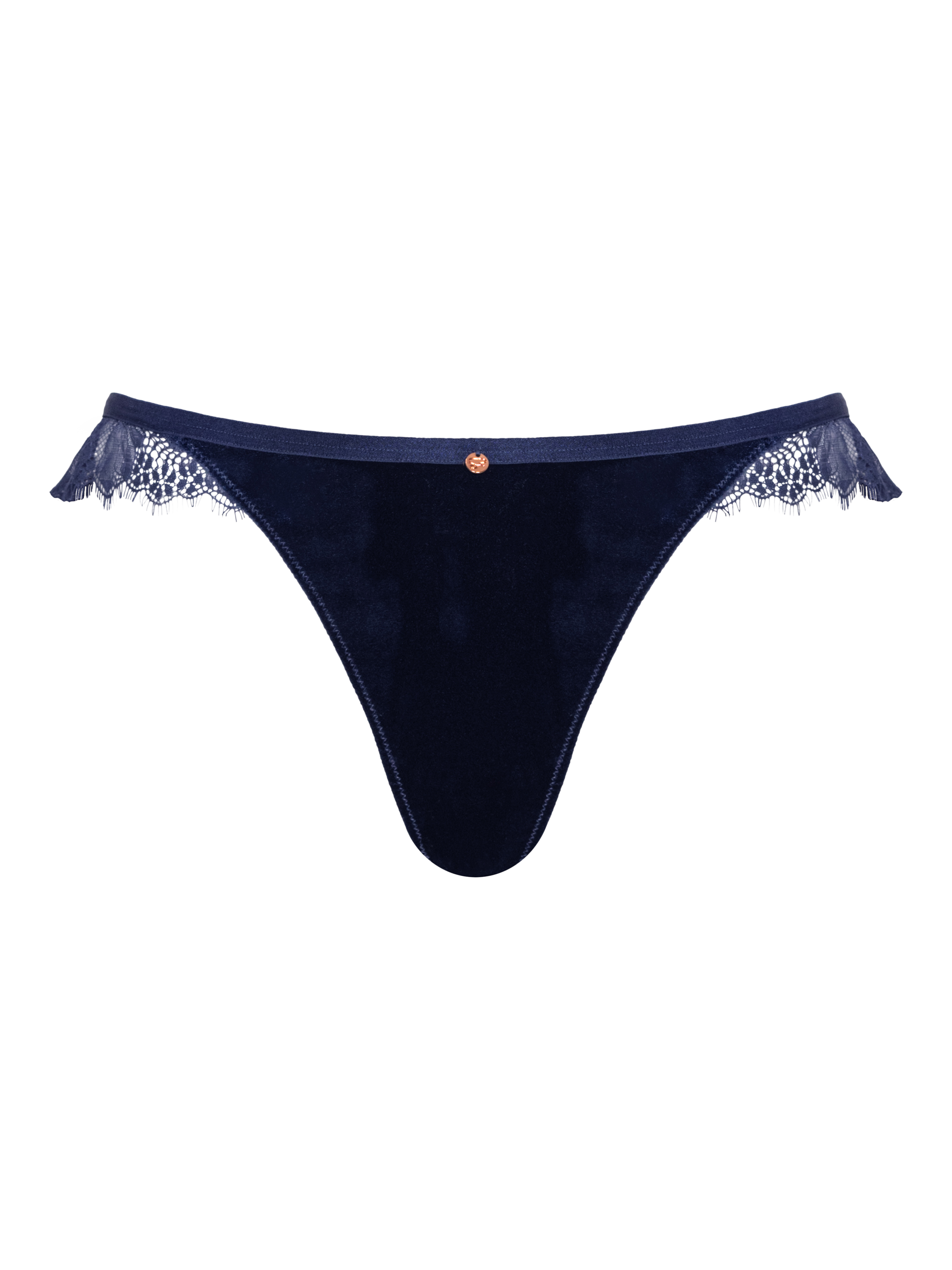 Product image 8 of 8, which shows Curvy Kate Glamour Puss Thong, Midnight Navy, S