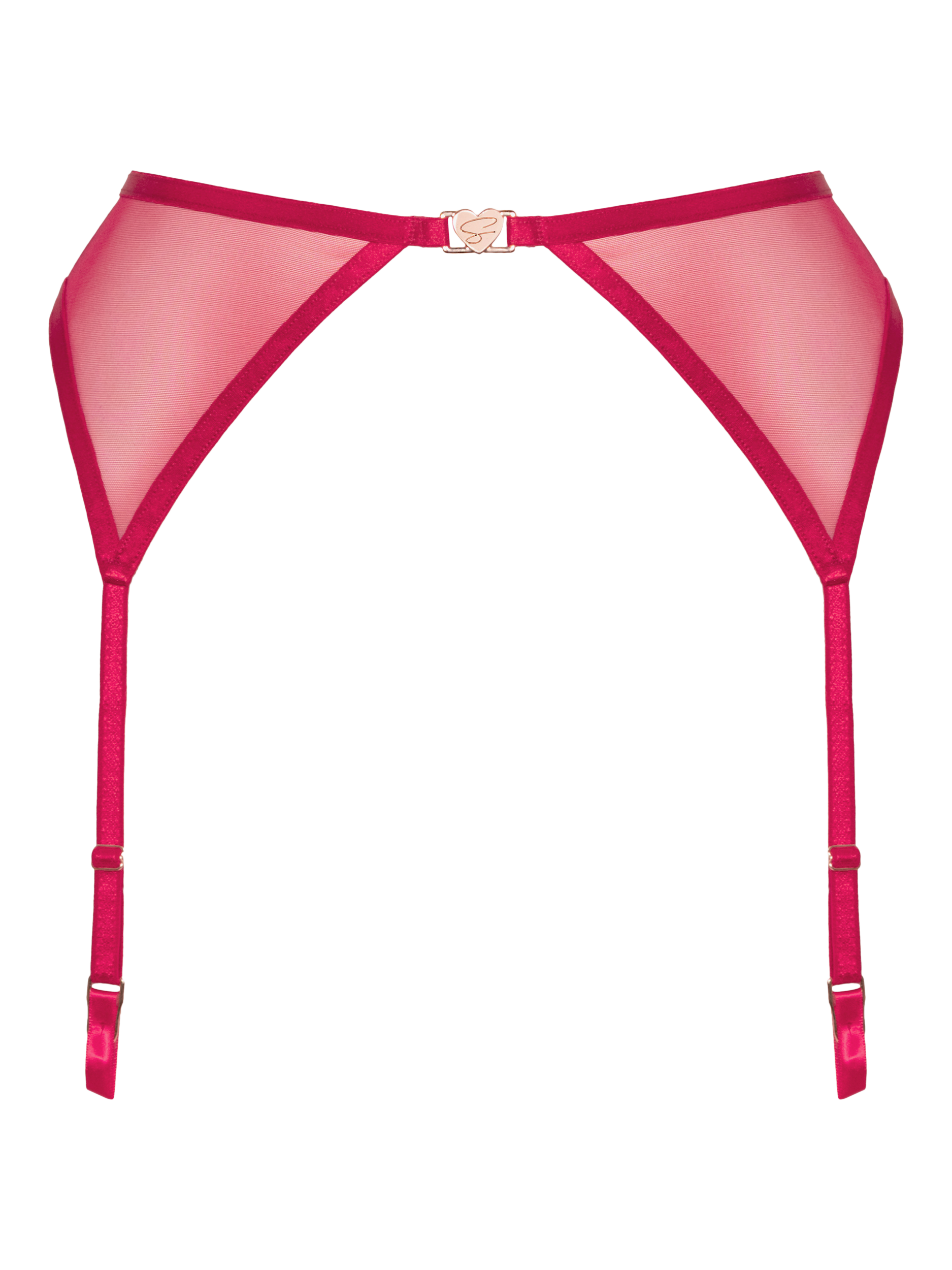 Product image 6 of 6, which shows Curvy Kate Loved Up Suspender Belt, Crimson, S