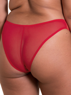 Curvy Kate Pucker Up Brazilian Knickers, Lipstick Red - view 2, Lipstick Red