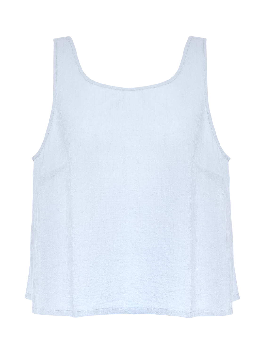 Product image 4 of 4, which shows Nudea Scoop Neck Pure Organic Cotton Pyjama Top, Sky, XS