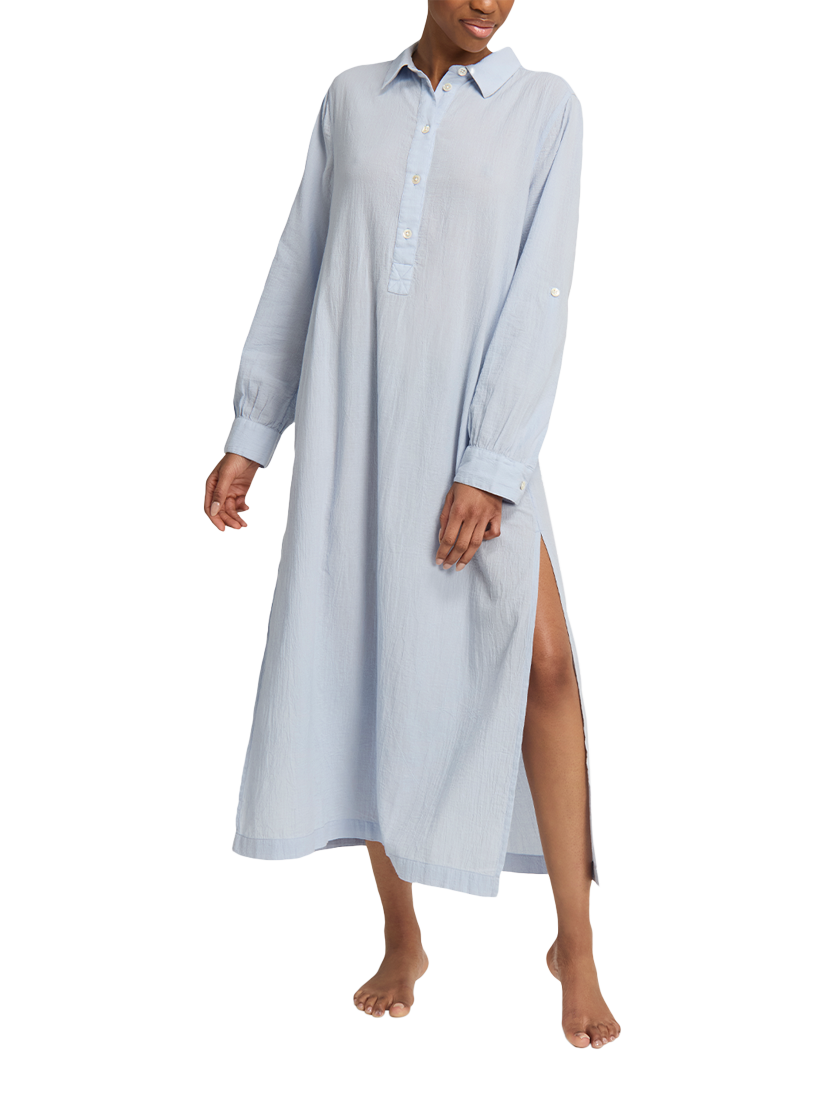 Product image 1 of 5, which shows Nudea Maxi Night Shirt, Sky, XS