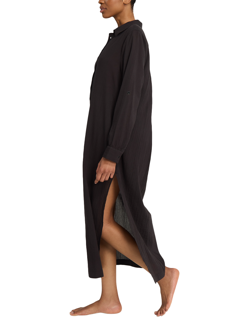 Product image 2 of 5, which shows Nudea Maxi Night Shirt, Black, XS