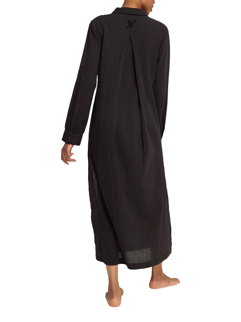 Product image 3 of 5, which shows Nudea Maxi Night Shirt, Black, XS