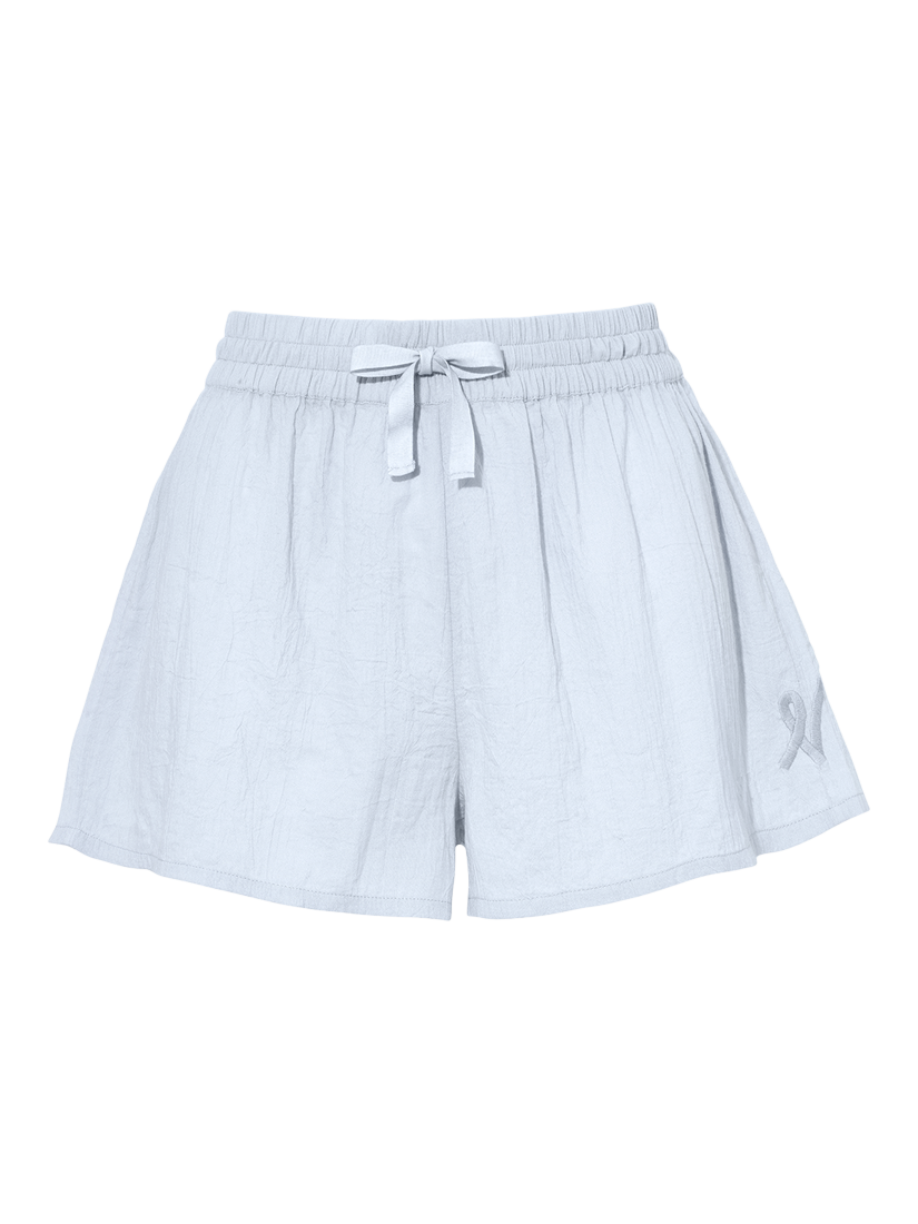 Product image 5 of 5, which shows Nudea Organic Cotton Pyjama Boxer Shorts, Sky, XS