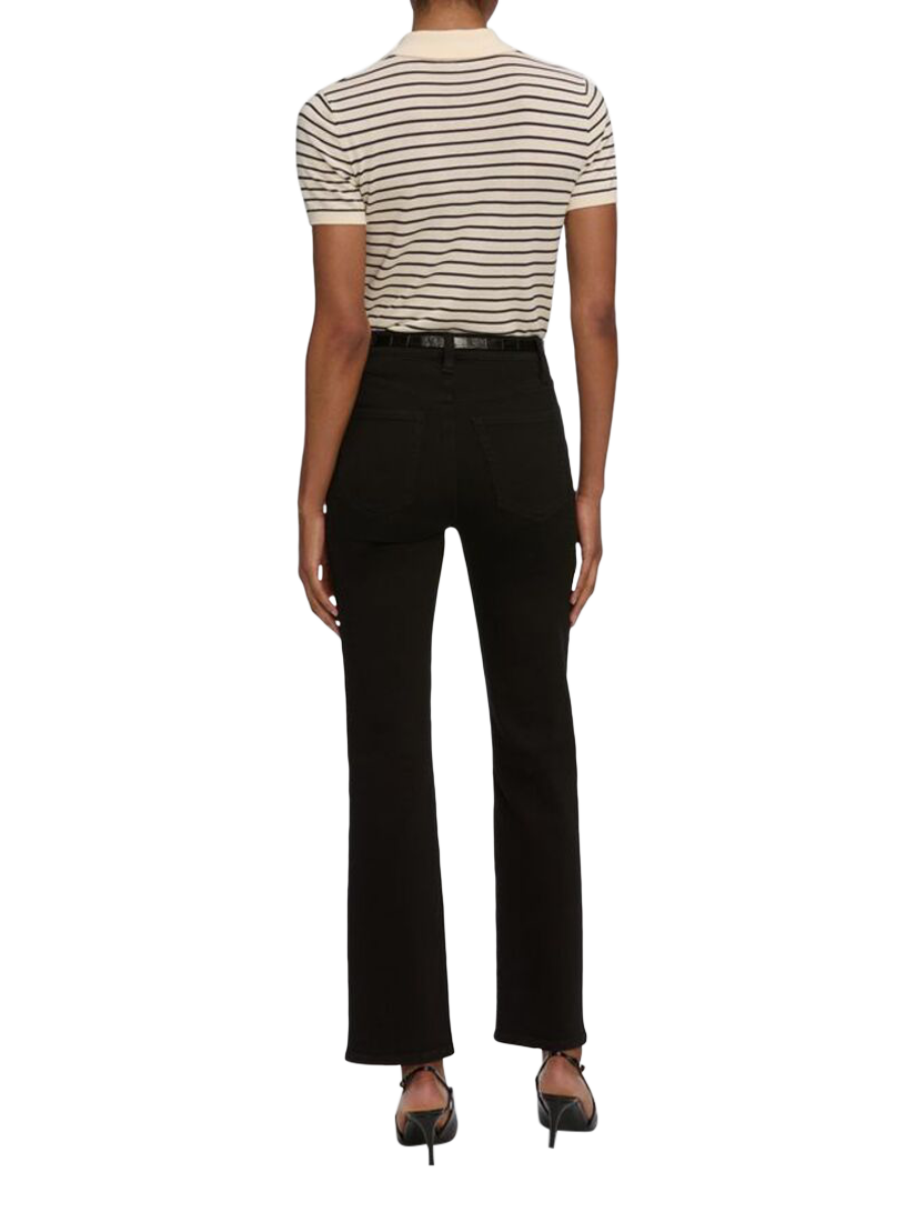 Product image 3 of 4, which shows FRAME Le Sleek Straight Jeans, Black, 24
