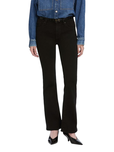 FRAME The Icon Flare Jeans, Black, Black