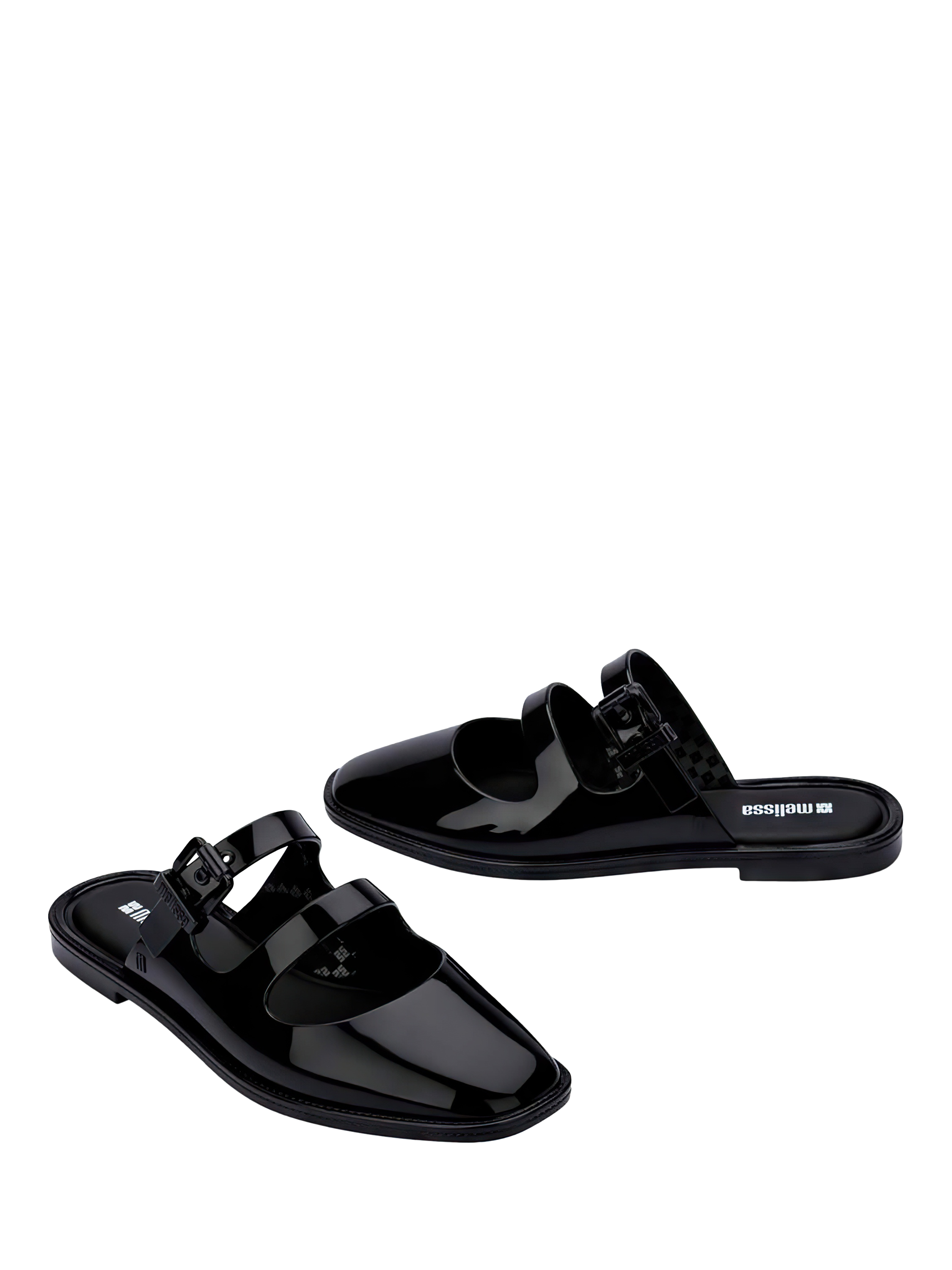 Product image 2 of 4, which shows Melissa Anastasia Jelly Slider Sandals, Black, 3