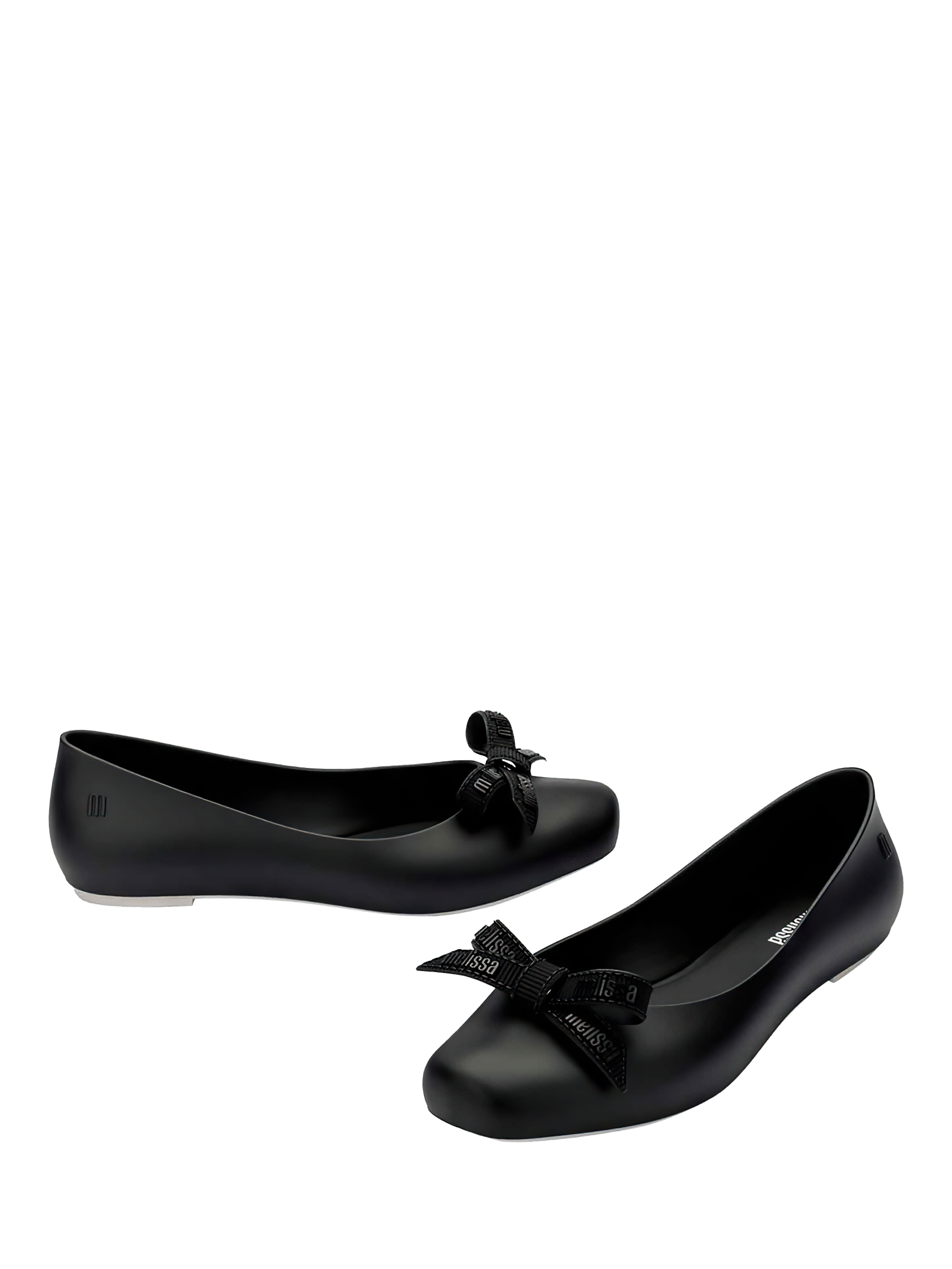 Product image 2 of 4, which shows Melissa Aura M Lover Ballerina Pumps, Black, 3
