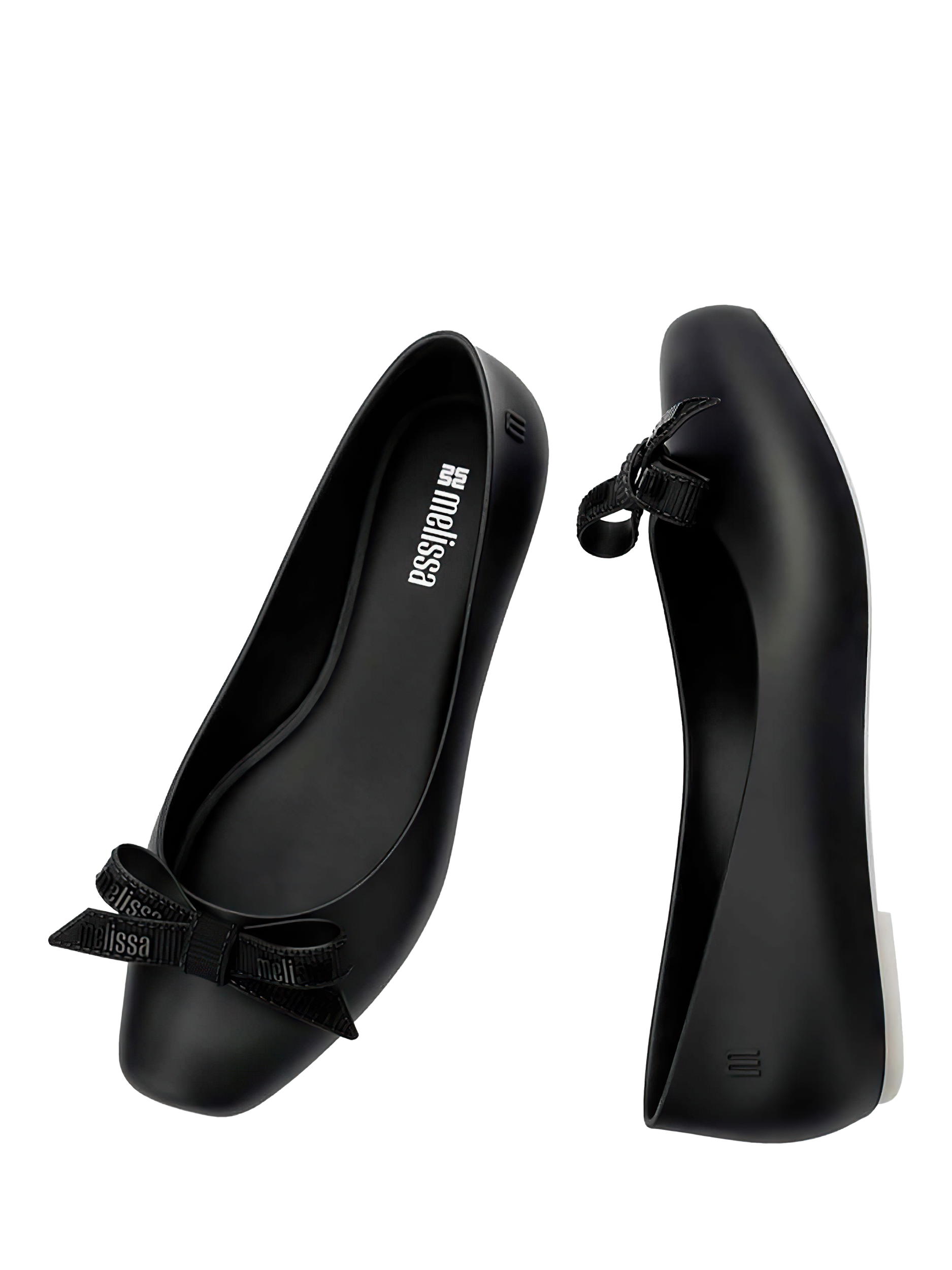 Product image 3 of 4, which shows Melissa Aura M Lover Ballerina Pumps, Black, 3