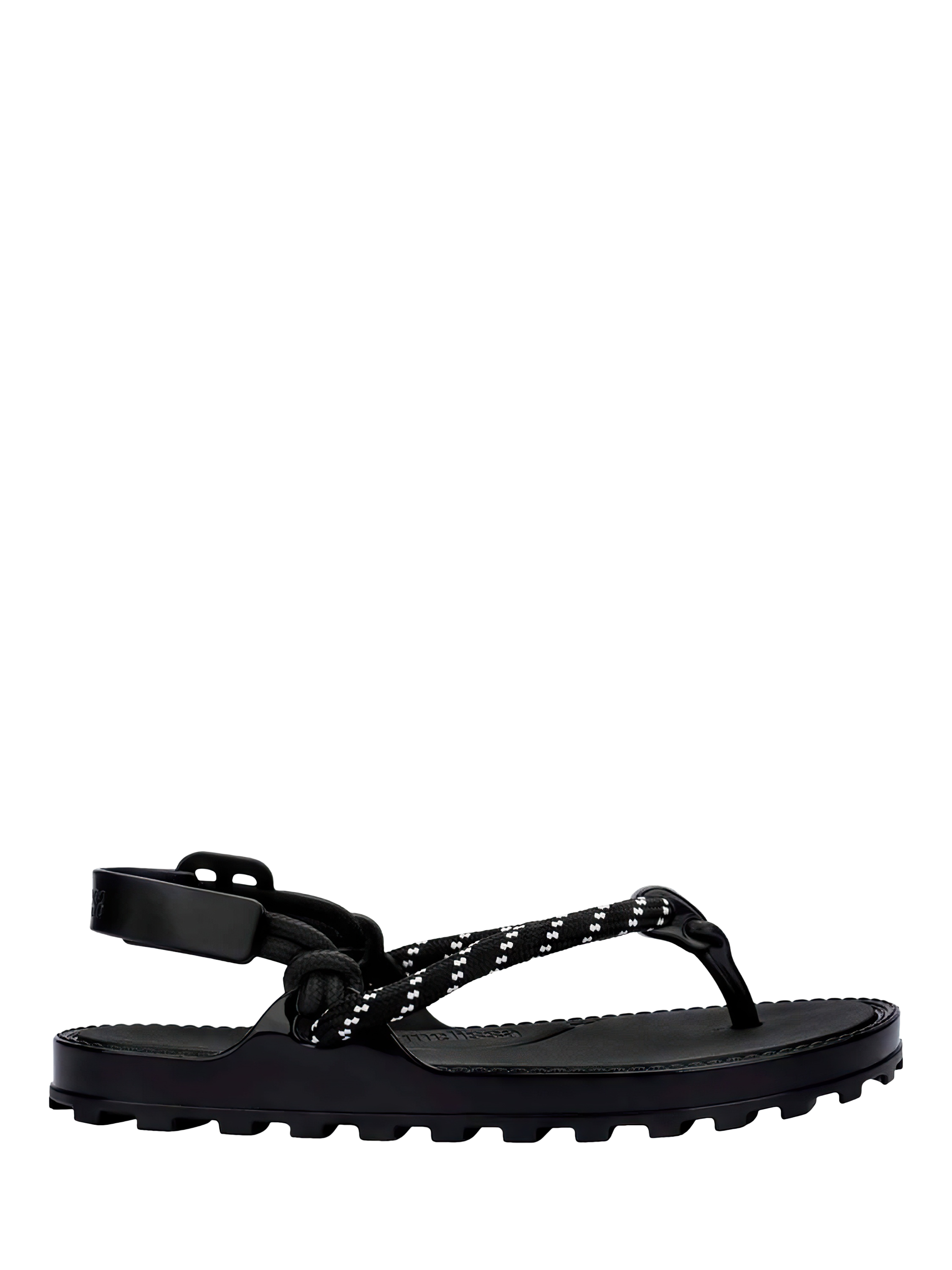 Product image 1 of 4, which shows Melissa Bond Strappy Sandals, Black/White, 3